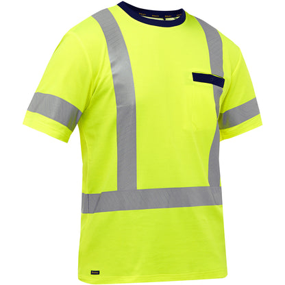 Bisley 313M1118H Class 3 Short Sleeve T-Shirt, Lime, front