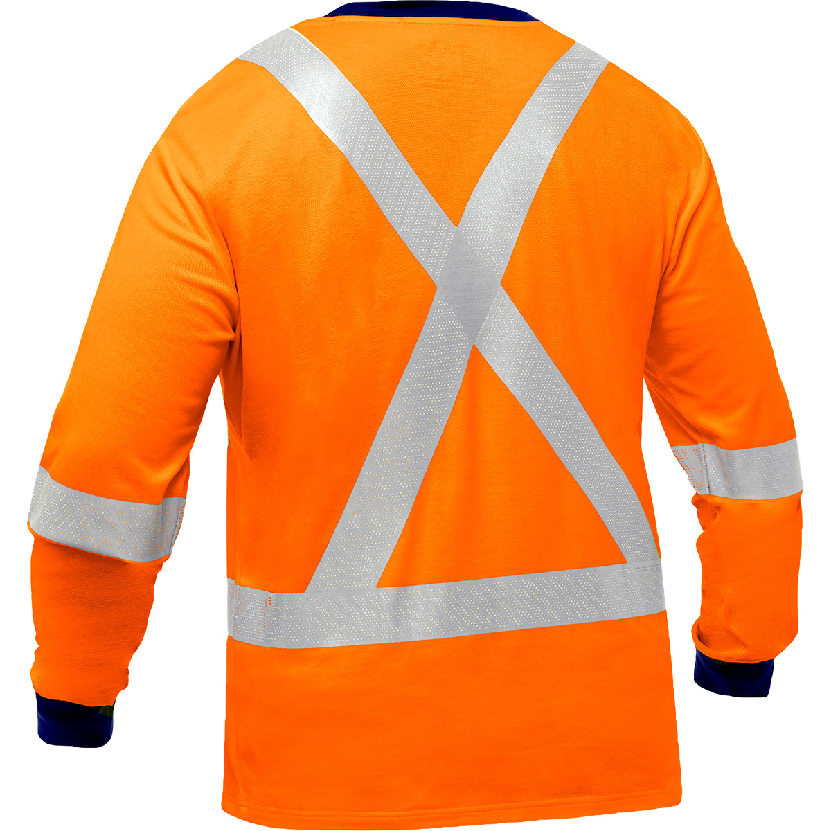 Bisley 313M6118X Class 3 Long Sleeve Shirt, Orange, back