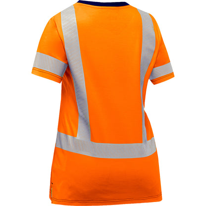 Bisley 313W1118H Class 2 Women's Short Sleeve T-Shirt, Orange, back