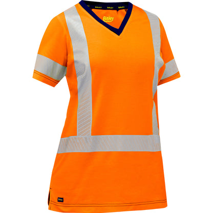 Bisley 313W1118H Class 2 Women's Short Sleeve T-Shirt, Orange, front