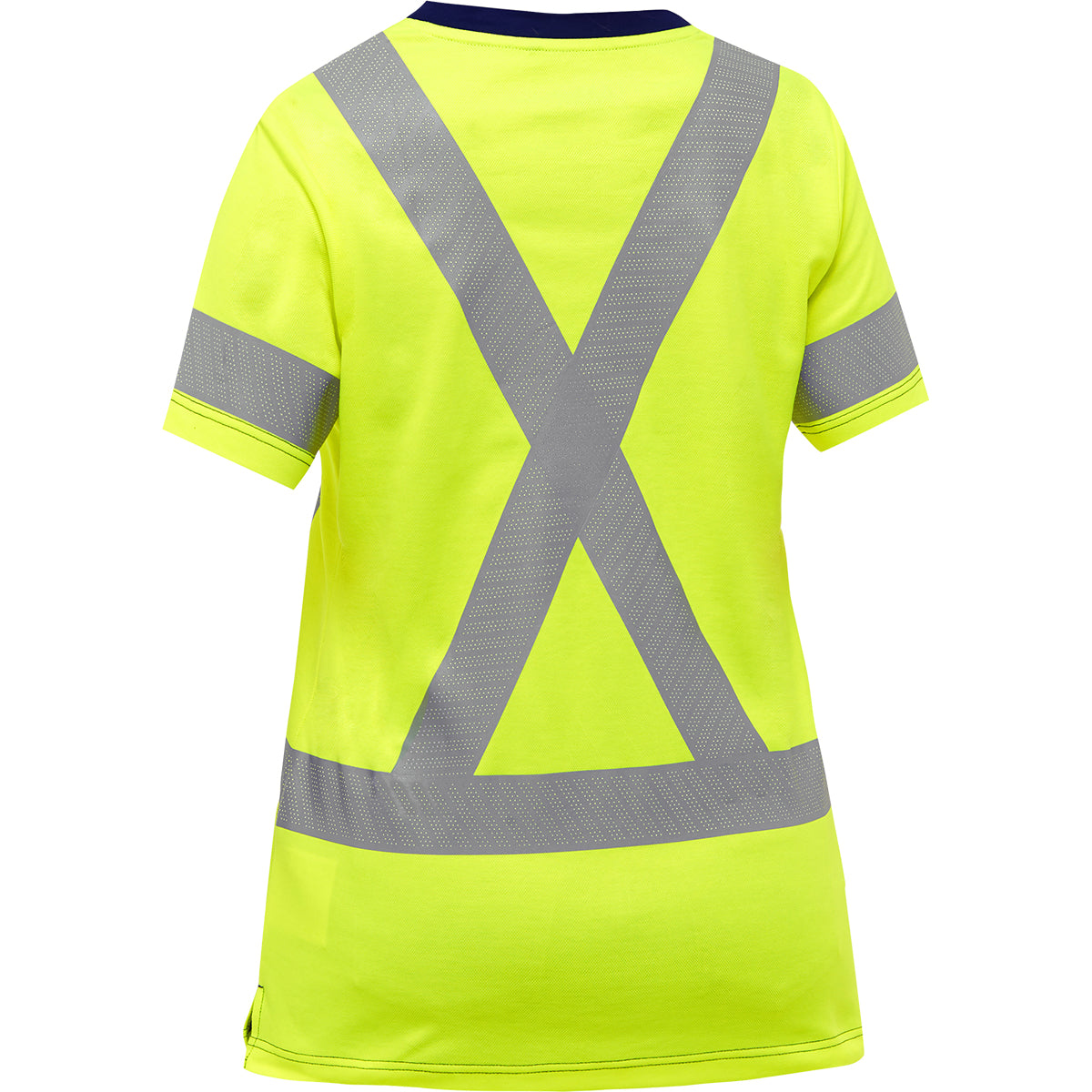 Bisley 313W1118X Class 2 Women's Short Sleeve Shirt, Lime, back
