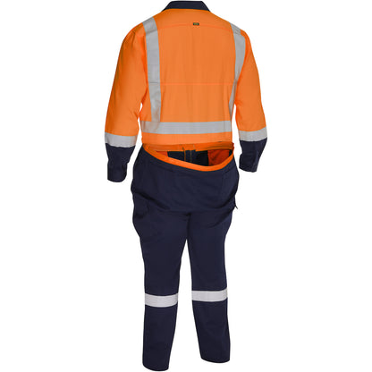 Bisley 314M6369H Class 2 Vented Coverall, Orange/Navy, detail