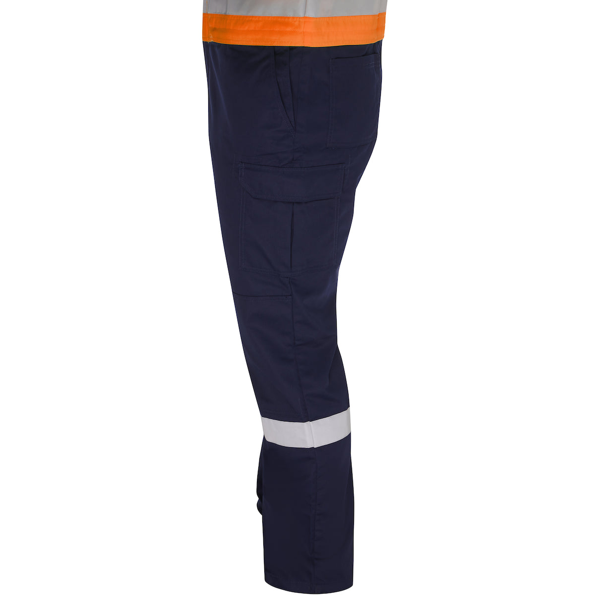 Bisley 314M6369H Class 2 Vented Coverall, Orange/Navy, detail 2