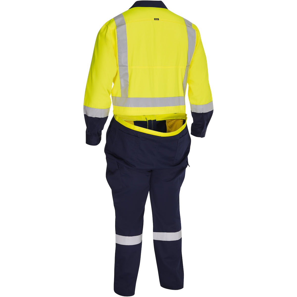 Bisley 314M6369H Class 2 Vented Coverall, Lime/Navy, detail