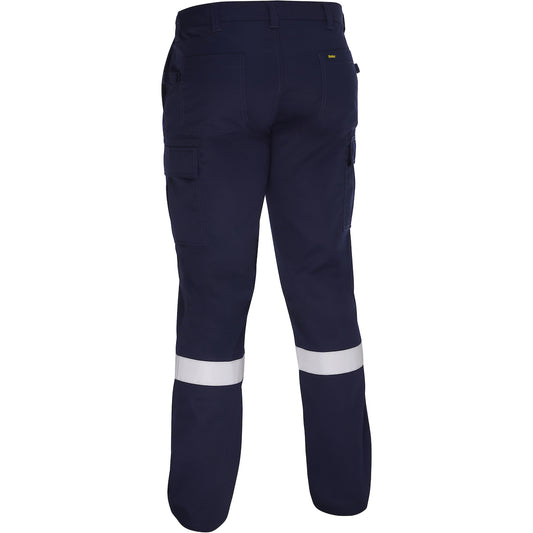 Bisley 318M6368T Navy Taped Cargo Pant - Industrial Wash Durable, navy, back