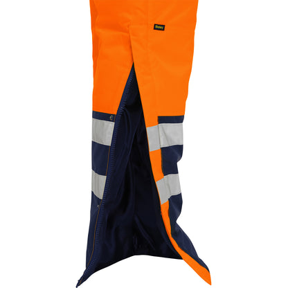 Bisley 318M6452T Class E Extreme Cold Bib Overall, Orange/Navy, leg detail