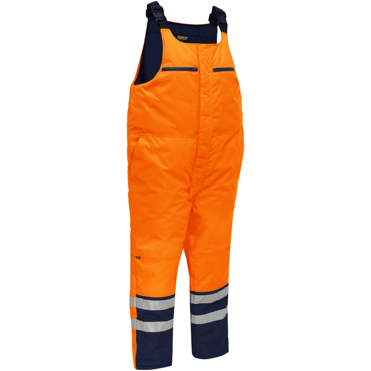 Bisley 318M6452T Class E Extreme Cold Bib Overall, Orange/Navy, front