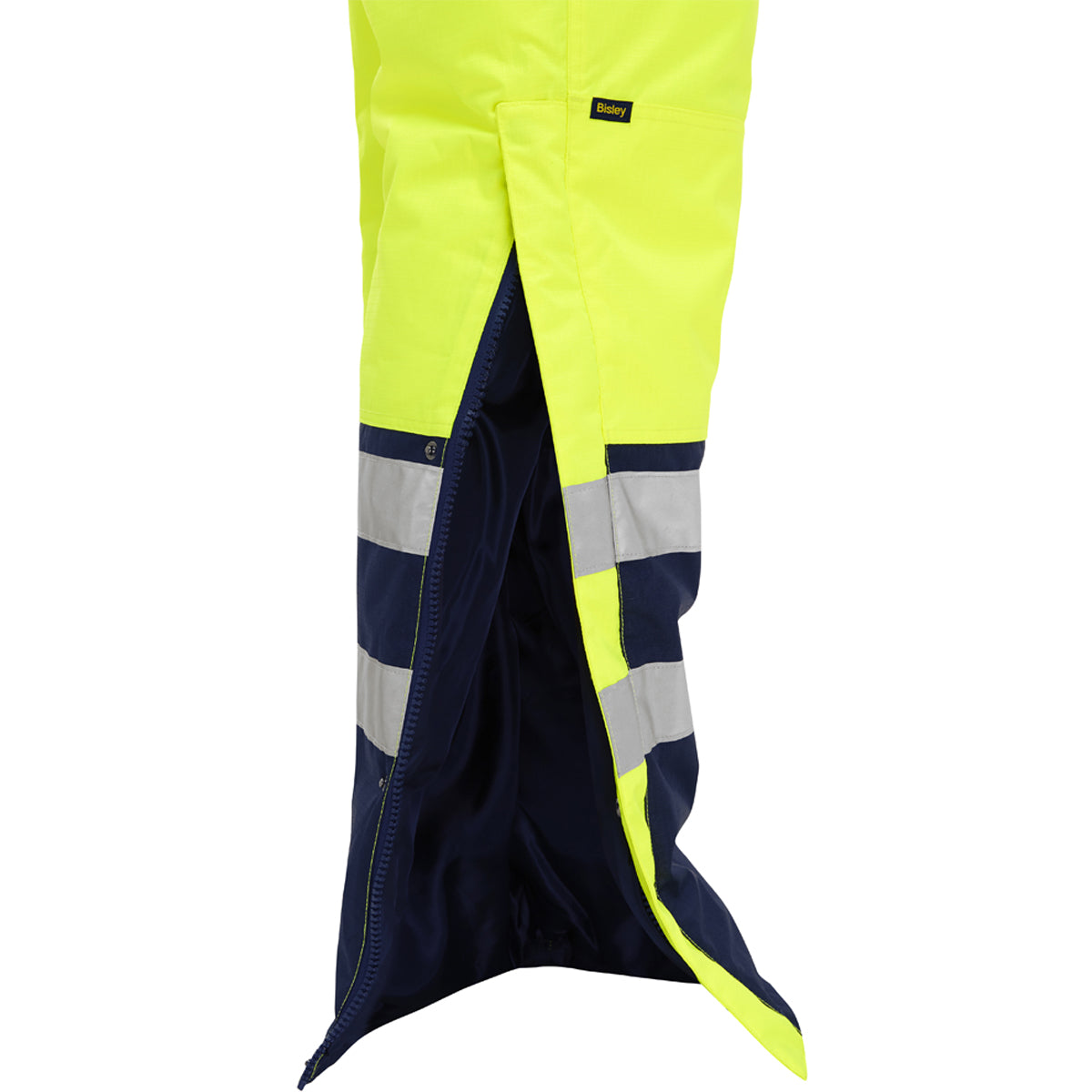 Bisley 318M6452T Bib Overall, lime/navy, leg detail