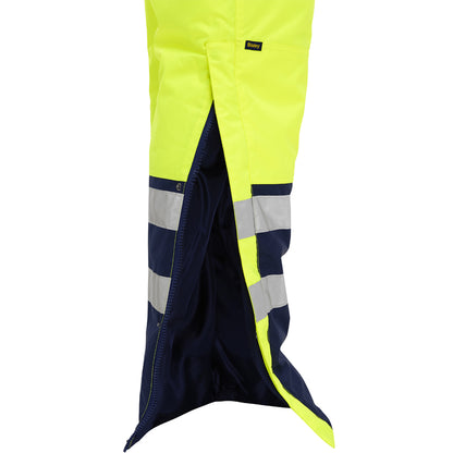Bisley 318M6452T Bib Overall, lime/navy, leg detail