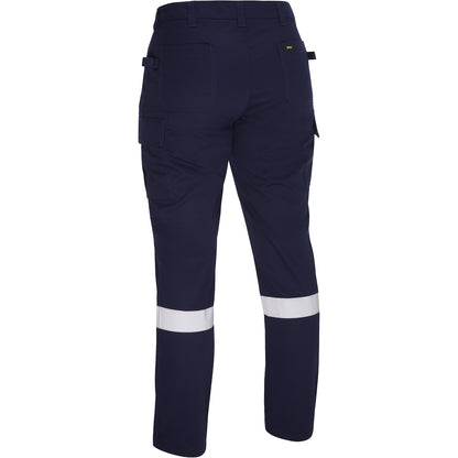 Bisley 318W6368T Women's Navy Taped Cargo Pant - Industrial Wash Durable, navy, back