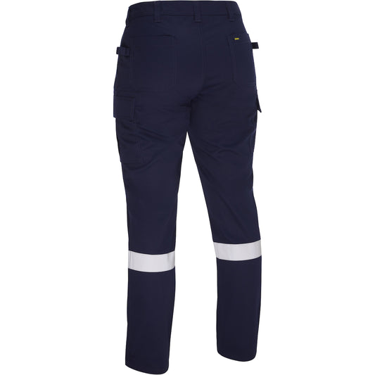 Bisley 318W6368T Women's Navy Taped Cargo Pant - Industrial Wash Durable, navy, back