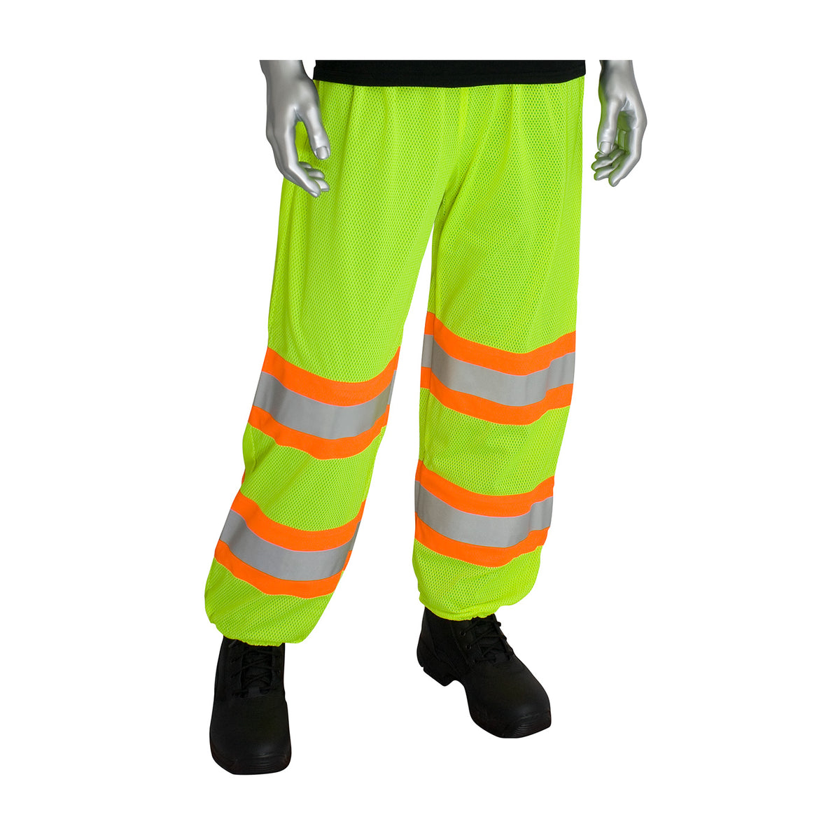 PIP 319-MTP Class E Two-Tone Mesh Pant, Lime, front 2