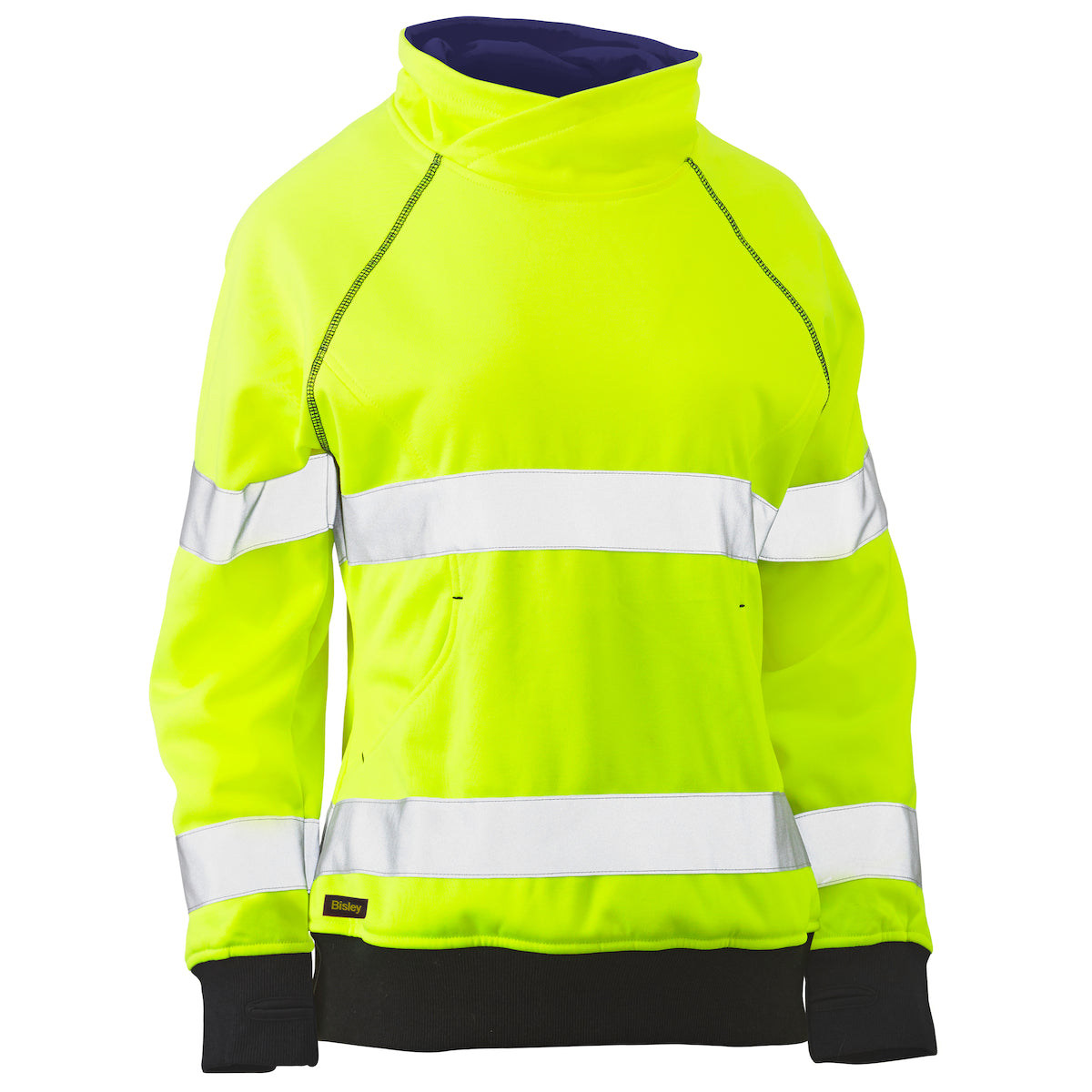 Bisley 323W6818T Class 2 Women's Fleece Sweatshirt, Lime, front
