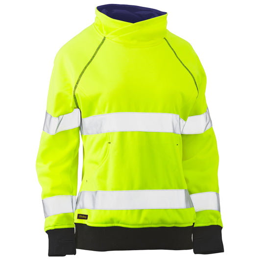 Bisley 323W6818T Class 2 Women's Fleece Sweatshirt, Lime, front