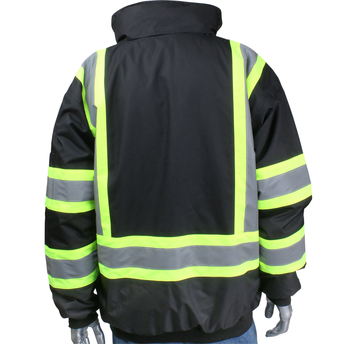 PIP 331-1745 Class 1 Value Two-Tone Bomber Jacket, Black, back