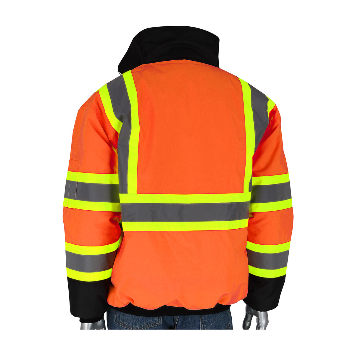 PIP 333-1745 Class 3 Two-Tone Bomber Jacket, Orange, back