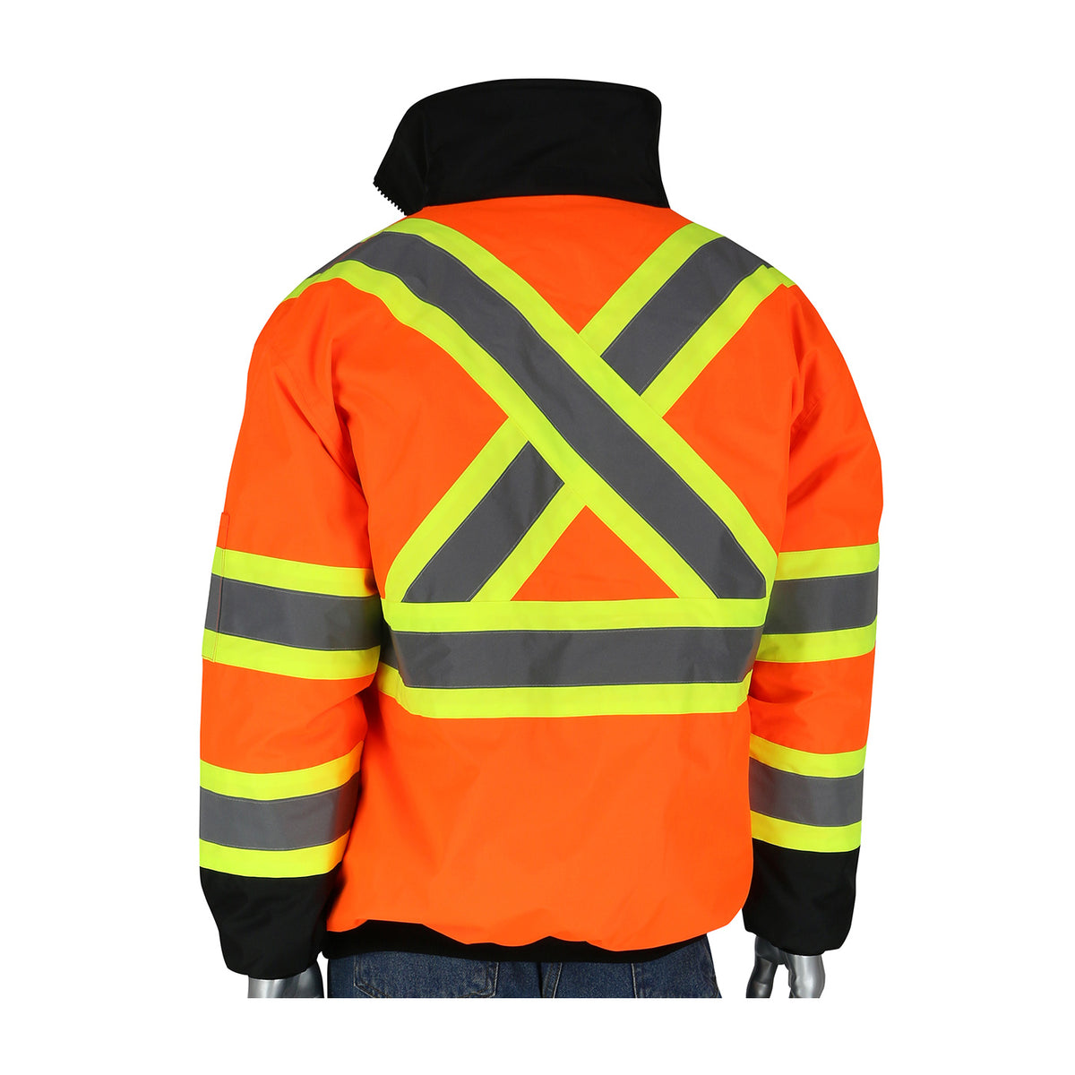 PIP 333-1745X Class 3 X-Back Bomber Jacket, Orange, back