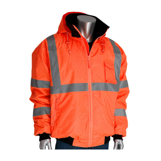 PIP 333-1762 Class 3 Value Bomber Jacket, Orange, front 2