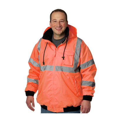 PIP 333-1762 Class 3 Value Bomber Jacket, Orange, front 5