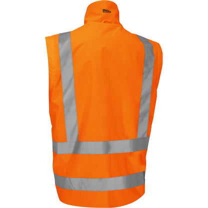 Bisley 333M6375H Class 3 Ripstop 5-in-1 Jacket, Orange, back 3