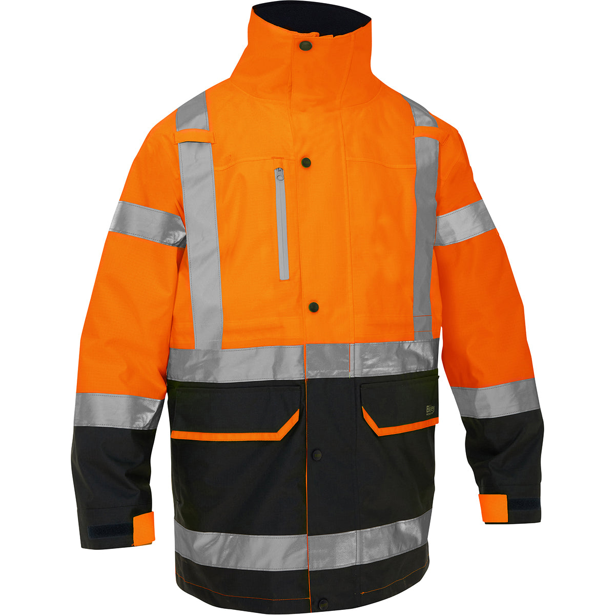 Bisley 333M6375H Class 3 Ripstop 5-in-1 Jacket, Orange, front
