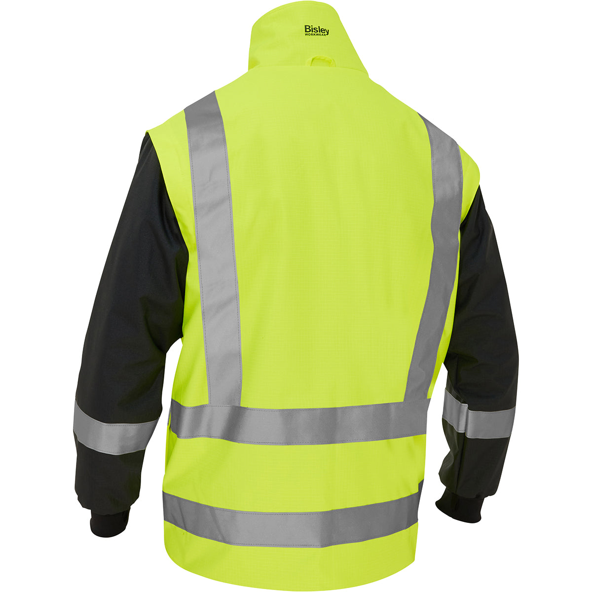 Bisley 333M6375H Class 3 Ripstop 5-in-1 Jacket, Lime, back 2