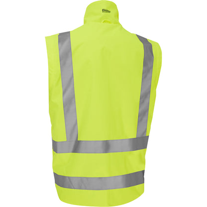 Bisley 333M6375H Class 3 Ripstop 5-in-1 Jacket, Lime, back 3
