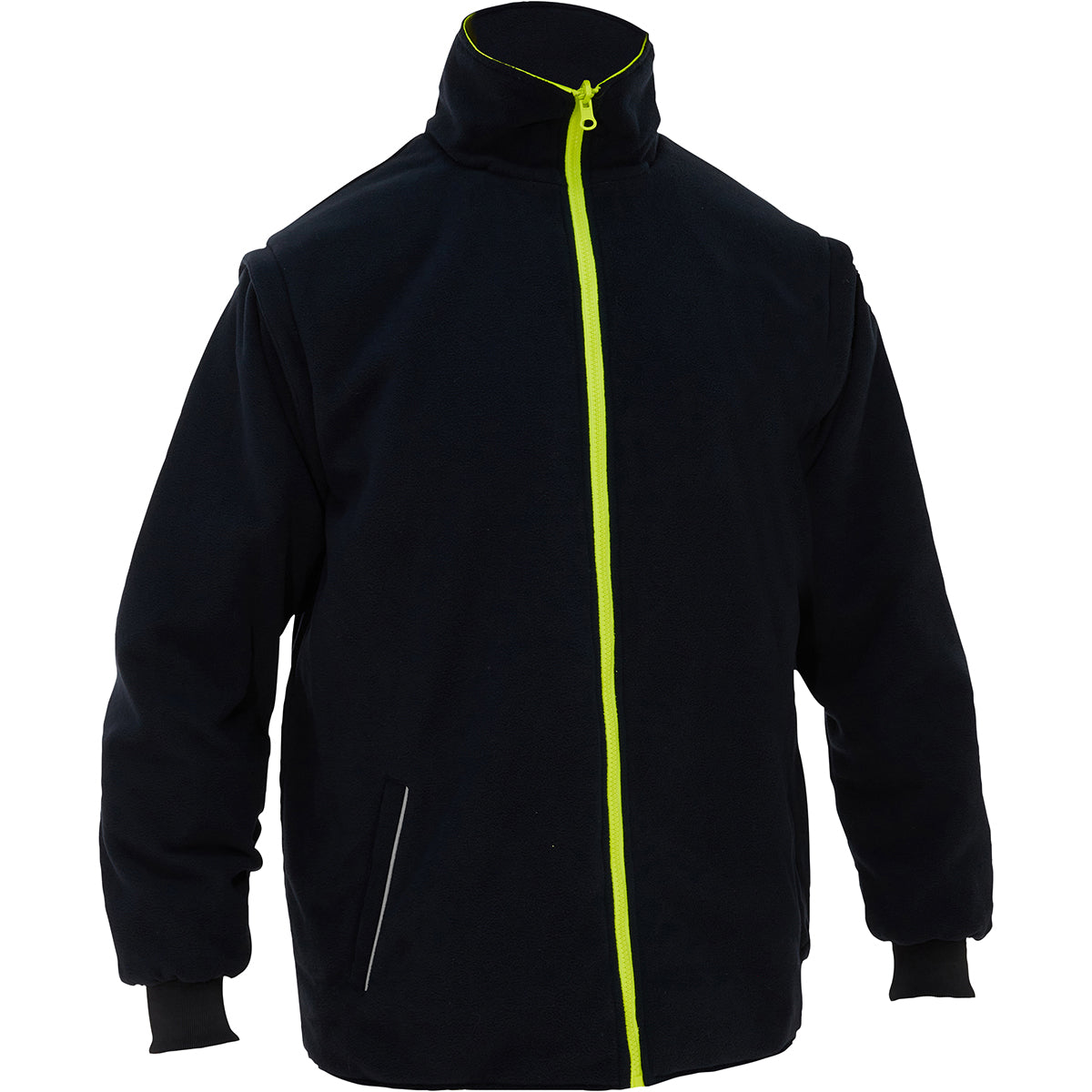 Bisley 333M6375H Class 3 Ripstop 5-in-1 Jacket, Lime, front 4