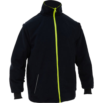 Bisley 333M6375H Class 3 Ripstop 5-in-1 Jacket, Lime, front 4