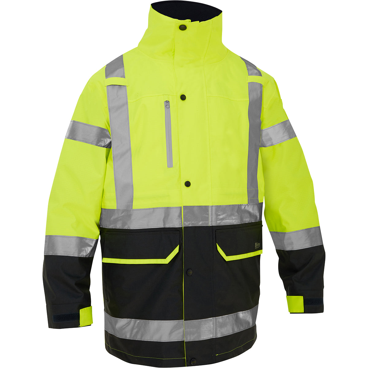 Bisley 333M6375H Class 3 Ripstop 5-in-1 Jacket, Lime, front