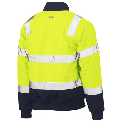 Bisley 333M6730T Class 3 Bomber Jacket, Lime/Navy, back