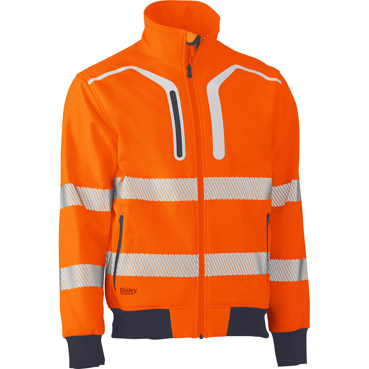 Bisley 333M6979T Class 3 Soft Shell Jacket, Orange, front