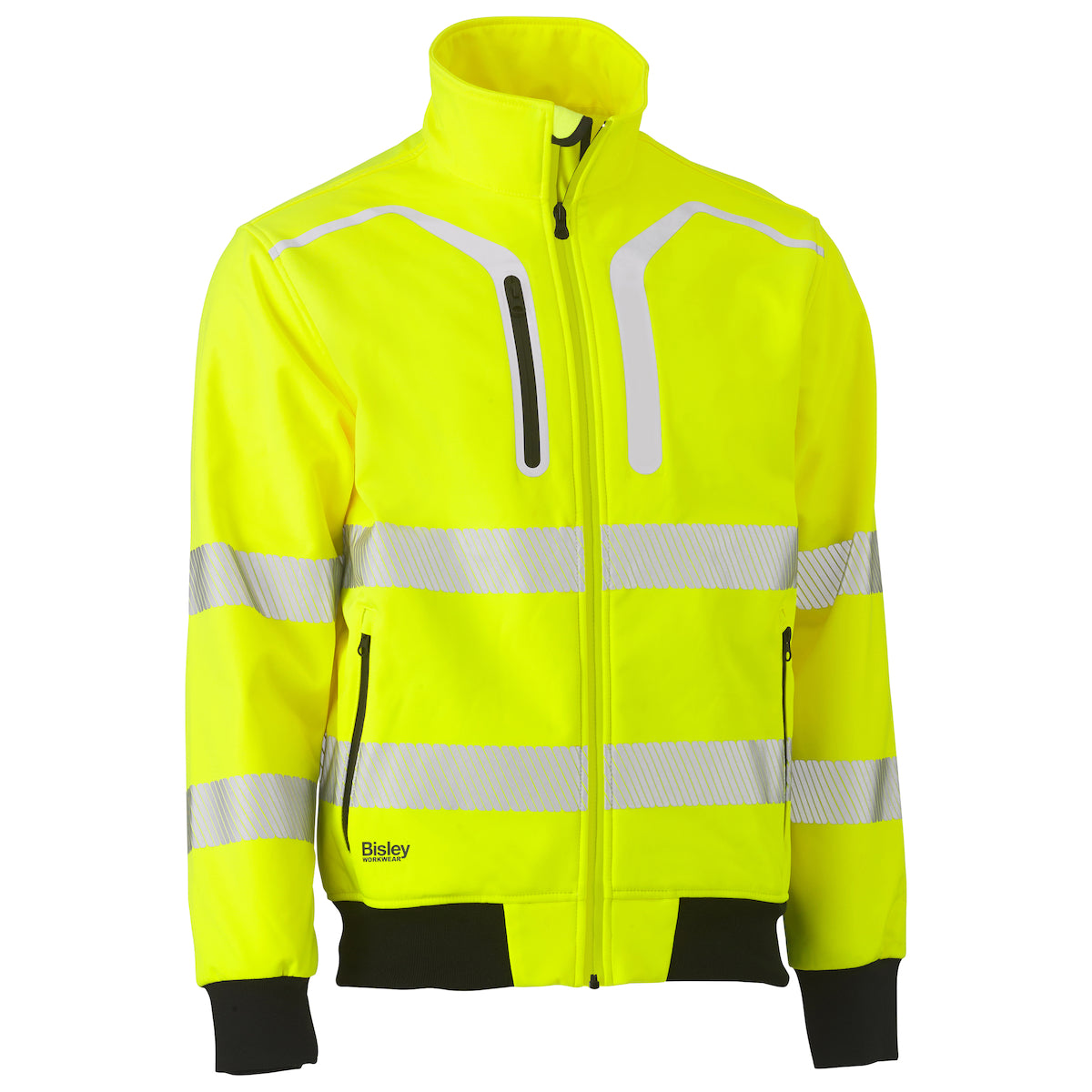Bisley 333M6979T Class 3 Soft Shell Jacket, Lime, front