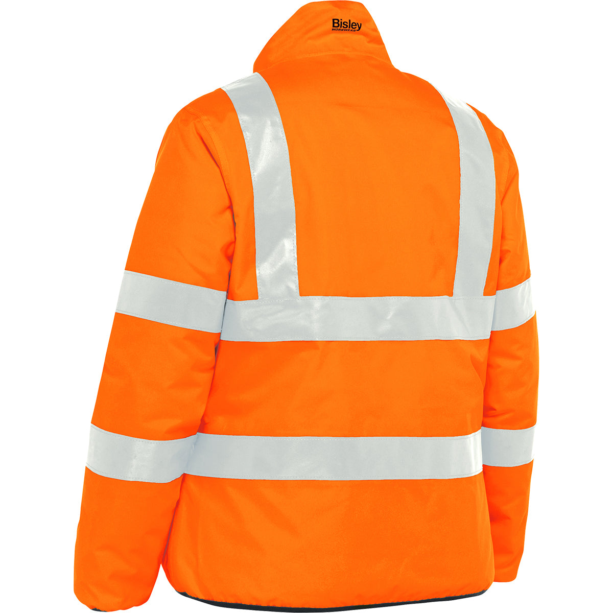 Bisley 333W6350H Class 3 Women's Reversible Puffer Jacket, Orange, back
