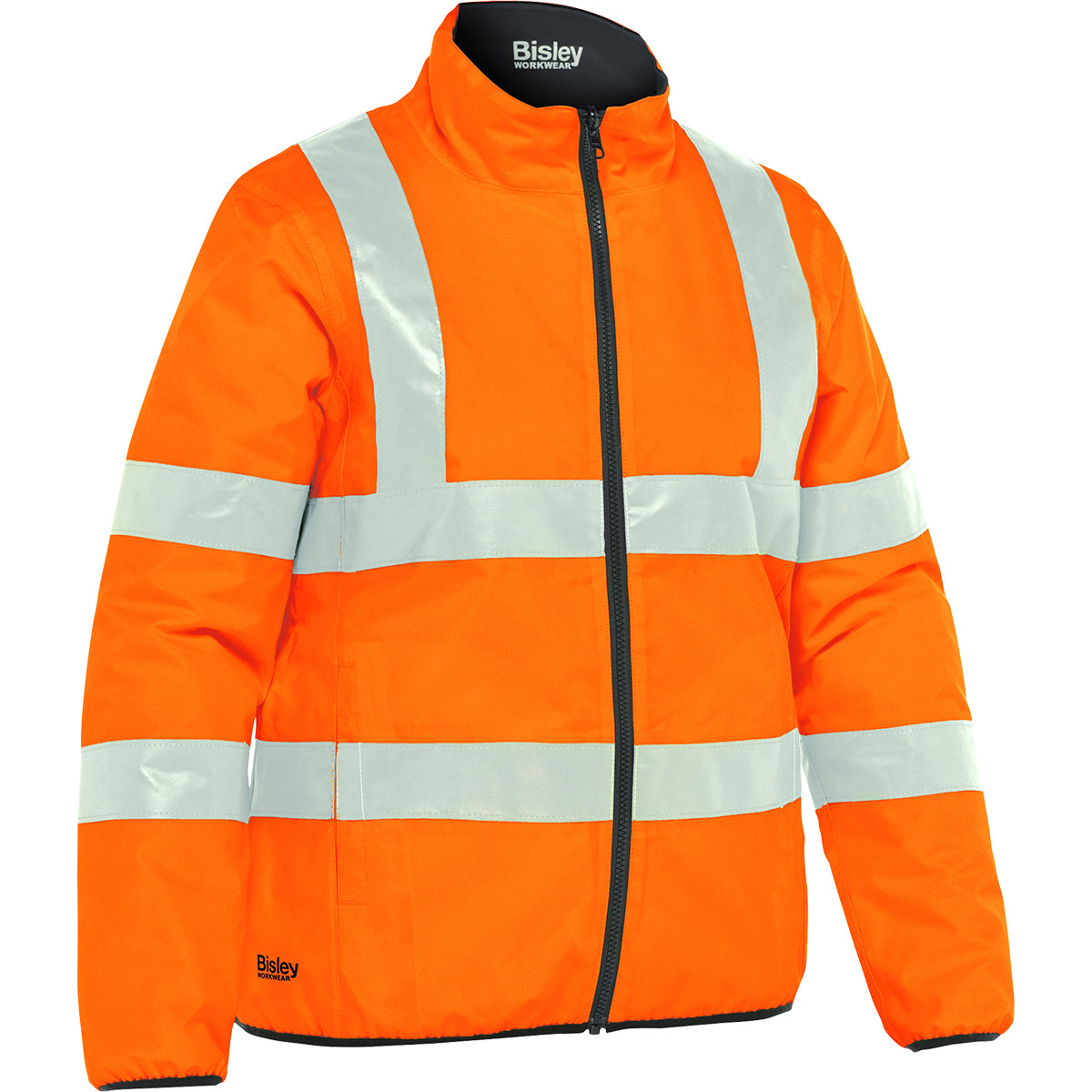 Bisley 333W6350H Class 3 Women's Reversible Puffer Jacket, Orange, front
