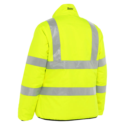 Bisley 333W6350H Class 3 Women's Reversible Puffer Jacket, Lime, back