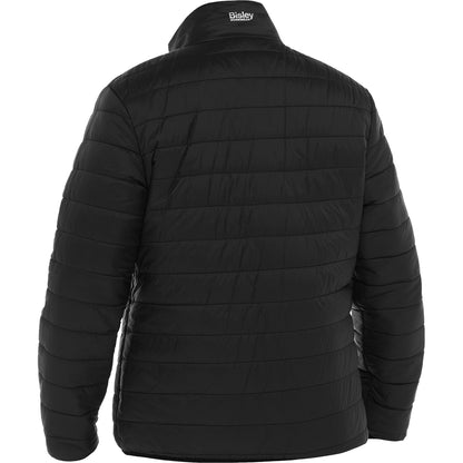 Bisley 333W6350H Class 3 Women's Reversible Puffer Jacket, Lime, back, reversed