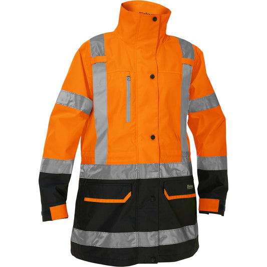 Bisley 333W6375H Class 3 Women's 5-in-1 Jacket, Orange, front