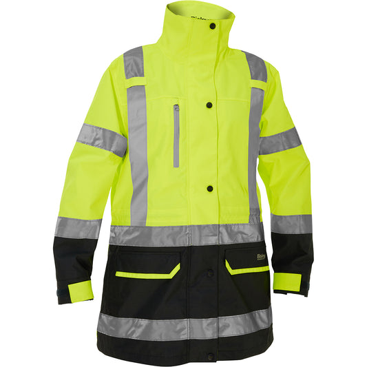 Bisley 333W6375H Class 3 Women's 5-in-1 Jacket, Lime, front