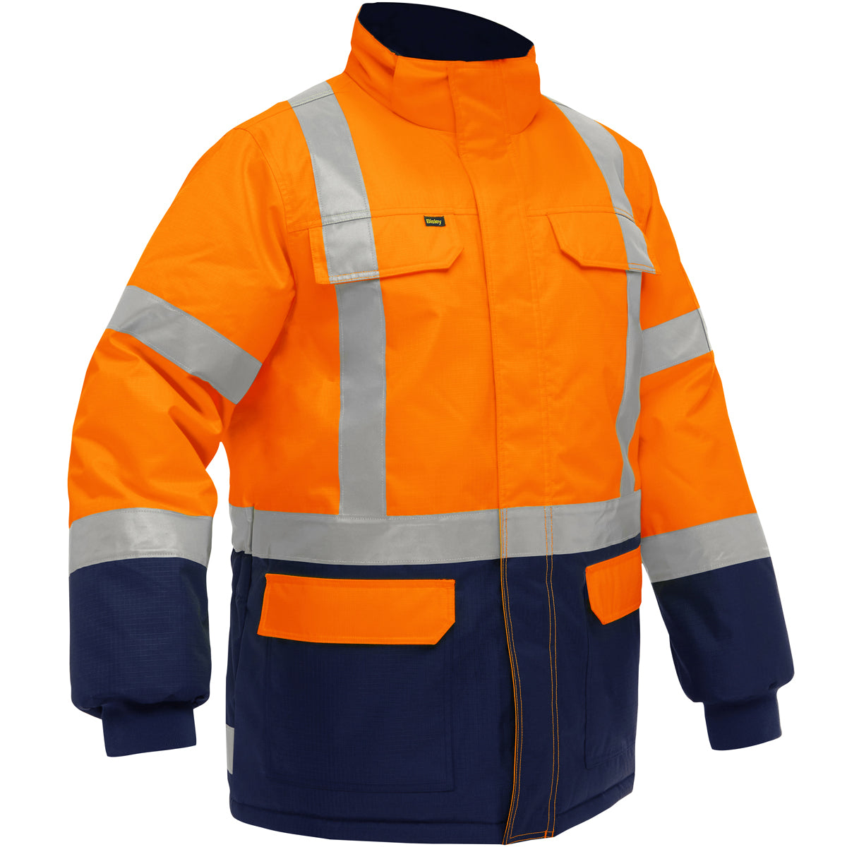 Bisley 343M6450X Class 3 Extreme Cold Jacket, Orange/Navy, front
