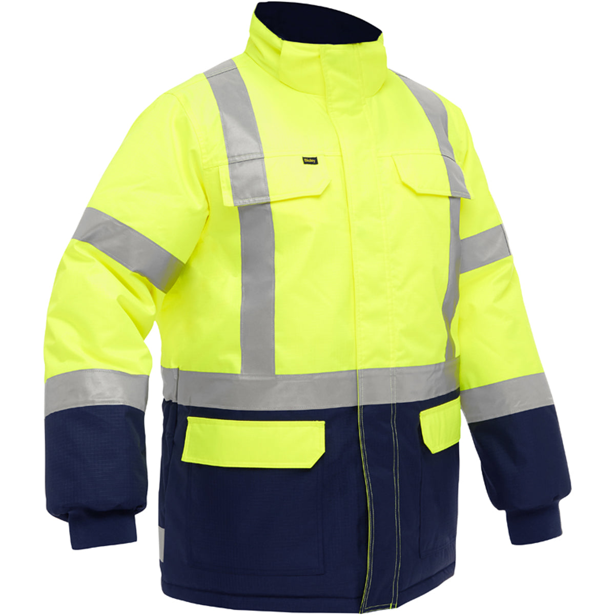 Bisley 343M6450X Class 3 Extreme Cold Jacket, Lime/Navy, front