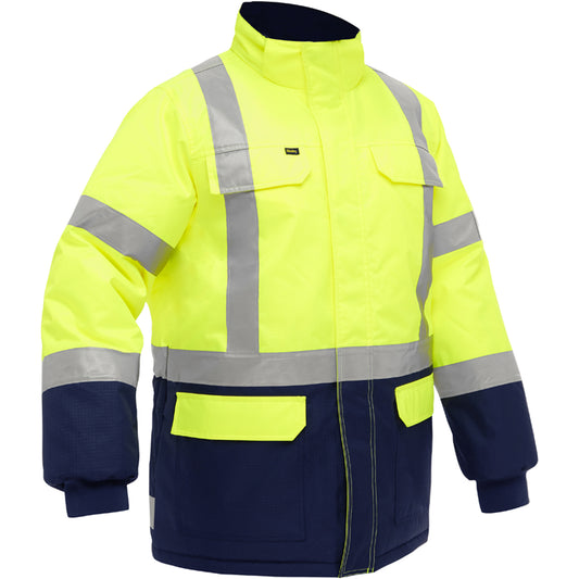 Bisley 343M6450X Class 3 Extreme Cold Jacket, Lime/Navy, front