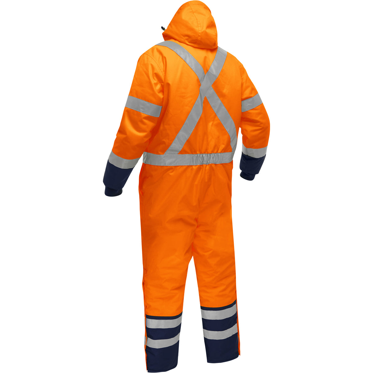 Bisley 344M6453X Class 3 Extreme Cold Coverall, Orange/Navy, hood detail