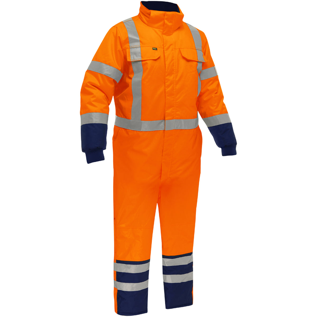 Bisley 344M6453X Class 3 Extreme Cold Coverall, Orange/Navy, front
