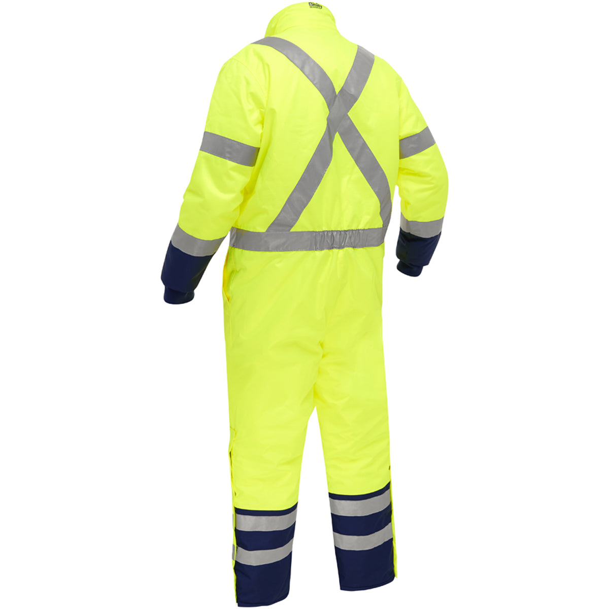 Bisley 344M6453X Class 3 Extreme Cold Coverall, Lime/Navy, back