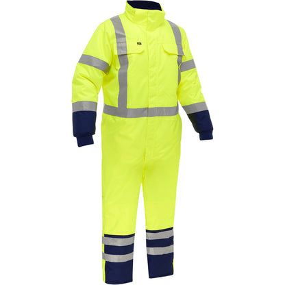 Bisley 344M6453X Class 3 Extreme Cold Coverall, Lime/Navy, front