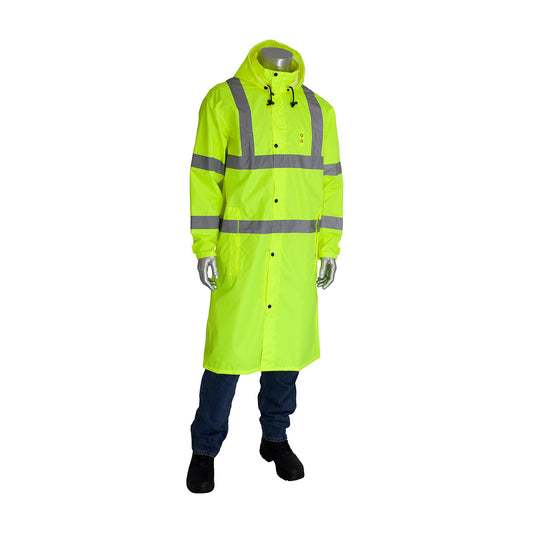 PIP 353-1048 Value All-Purpose Raincoat - 48", lime, alternate view