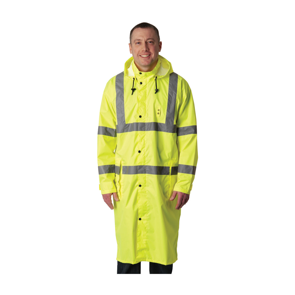 PIP 353-1048 Value All-Purpose Raincoat - 48", lime, alternate view