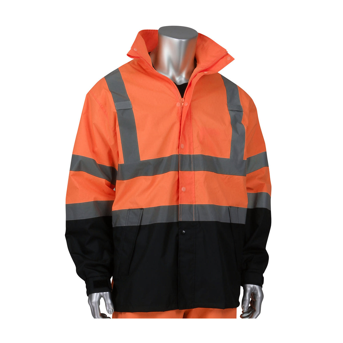 PIP 353-1200 Value All-Purpose Waterproof Jacket with Black Bottom, orange, front