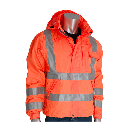 PIP 353-2000 Heavy-Duty Waterproof Breathable Jacket, orange, front